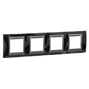 купить Рамка 4 поста Unica Top Родий Графит MGU66.008.293 Unica Top Рамки металл