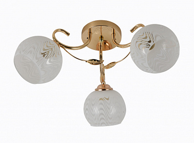 Люстра ламповая LINVEL LV 9261/3 Пегги золото E27 60W*3  купить Ламповые люстры