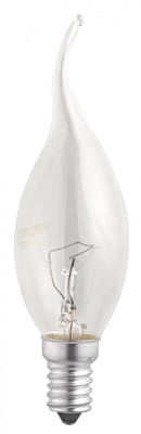Лампа JAZZWAY CT35 E14 60W CL ( свеча на ветру ) купить Накаливания 12V/24V/36V/220V