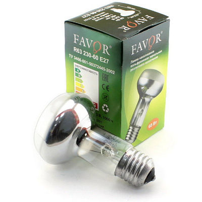 Лампа R63 60W E27 FAVOR купить Накаливания 12V/24V/36V/220V