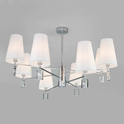 купить Люстра ламповая EUROSVET 60137/8 Хром/Белый 900*900*505 E14 40W *8 Ламповые люстры