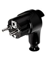 купить Вилка угловая TDM з/к с кнопкой извлечения 16А черная 1806-0399 Вилки, Колодки