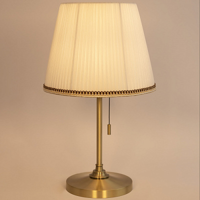 Лампа настольная CITILUX CL402730 Линц бронза белый абажур E27 40W купить Декоративные