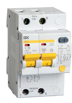 Диф.автомат АД-12 2Р 32А 30мА ИЭК купить IEK