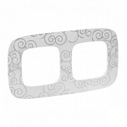 купить Рамка 2 поста Legrand Valena Allure Нарцисс Хром 754342   Legrand Valena Alure