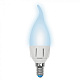 Лампа светодиодная Uniel LED-CW37-6W/NW/E14/FR/ Palazzo свеча на ветру купить Светодиодные