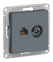 купить Розетка двойная RJ45+TV AtlasDesign Грифель SE ATN000789 AtlasDesign