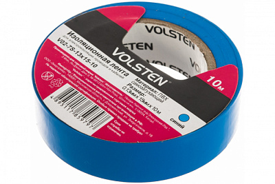 Изолента Volsten V02-7S-13х15-10 синяя купить Комплектующие