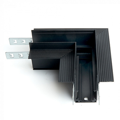 Соединитель угловой для встраиваемого магнитного шинопровода Feron LD2004 чёрный купить Коннектора, соединители и др.
