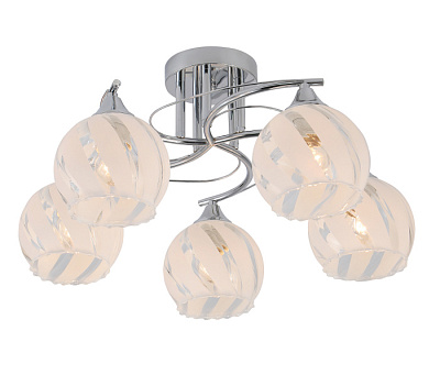 Люстра ламповая LINVEL LV 9445/5 Фанни хром E27 60W*5 купить Ламповые люстры