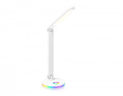 Лампа настольная светодиодная Ambrella  DE534 WH 12W белая 350Lm 2800-6400K диммер сенсор RGB USB купить Светодиодные