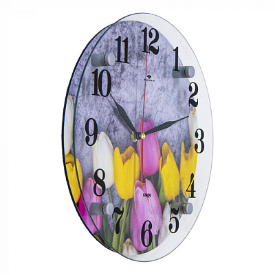 Часы настенные 21Век 3030-012 "Тюльпаны" купить Часы
