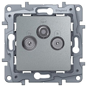 купить Розетка TV-R-SAT одиночная Legrand Etika 672456 Алюминий Legrand Etika