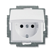 купить Розетка с/з с крышкой ABB BJB Basic 55 Белый ABB BJB Basic 55