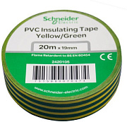 купить Изолента Schneider Electric ПВХ 19*20м желто-зеленая 469213 Комплектующие