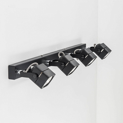 Спот CITILUX CL526542S Рубик черный GU10 4*50W купить Споты