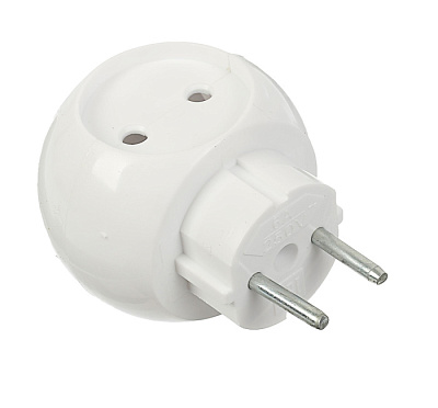 Тройник электрический Rexant 11-1063 "Шар" 220V 16A купить Разветвители, Переходники