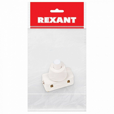 Выключатель-кнопка Rexant для настольных ламп  36-3012 2А ON-OFF Белый/Чёрный купить Комплектующие