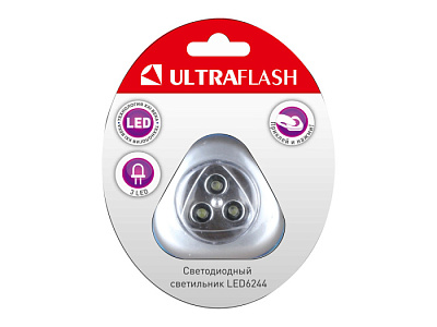 Фонарь UltraFlash LED6244 (3*R03) 3св/д купить Фонари