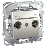 купить Розетка TV-SAT оконечная Schneider Electric Unica Top MGU5.455.30Z Алюминий Unica Top