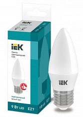 купить Лампа светодиодная IEK C35  9W E27 4000K LLE-C35-9-230-40-E27 Светодиодные