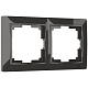 Рамка 2 поста Werkel WL03-Frame-02 серо коричневый basic W0022007 купить Werkel  Рамки