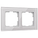 Рамка 2 поста Werkel WL01-Frame-02 дымчатое стекло W0021117 купить Werkel  Рамки