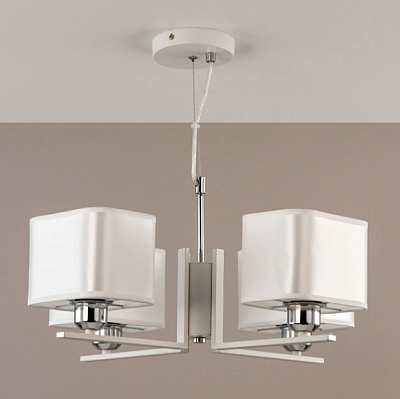Люстра ламповая Citilux CL469245 Тильда Белая с абажурами Е27 75W *4 купить Ламповые люстры