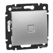 купить Выключатель 1 клавишный с подсветкой Legrand Valena Алюминий 770110 Legrand Valena
