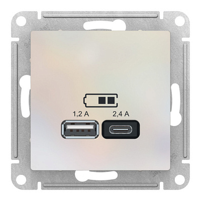 Розетка USB 2 порта AtlasDesign Жемчуг SE ATN000439 купить AtlasDesign