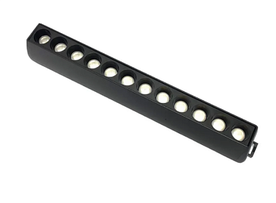 Светильник с линзой для ультратонких шин Redigle RG-MCGS1218 3C 12W DIM 3000-6500K черный купить Ультратонкая трековая система