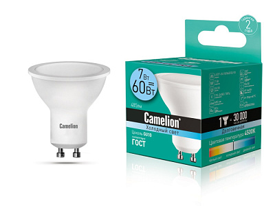 Лампа Camelion LED7-GU10/845/GU10 купить Светодиодные