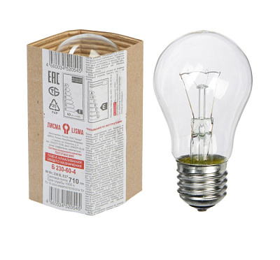 Лампа Б 60вт Е27 прозрачная отечественная купить Накаливания 12V/24V/36V/220V