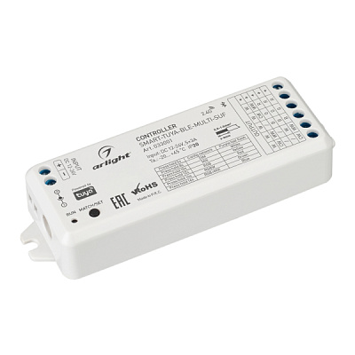 Контроллер 12-24В Arlight SMART-TUYA-BLE-MULTI-SUF (5*4A) RGB-MIX 033001 купить Управление светом (проф)