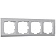 Рамка 4 поста Werkel WL04-Frame-04 серебро W0041806  купить Werkel  Рамки