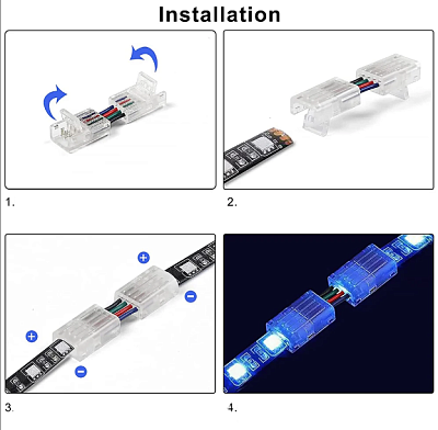 Угловой коннектор 90 гр. для RGB+CCT ленты 12 мм 6 контактов  купить Комплектующие
